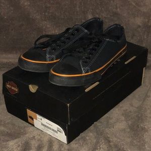 Ladies Harley Davidson, size 8 Chucks inspired